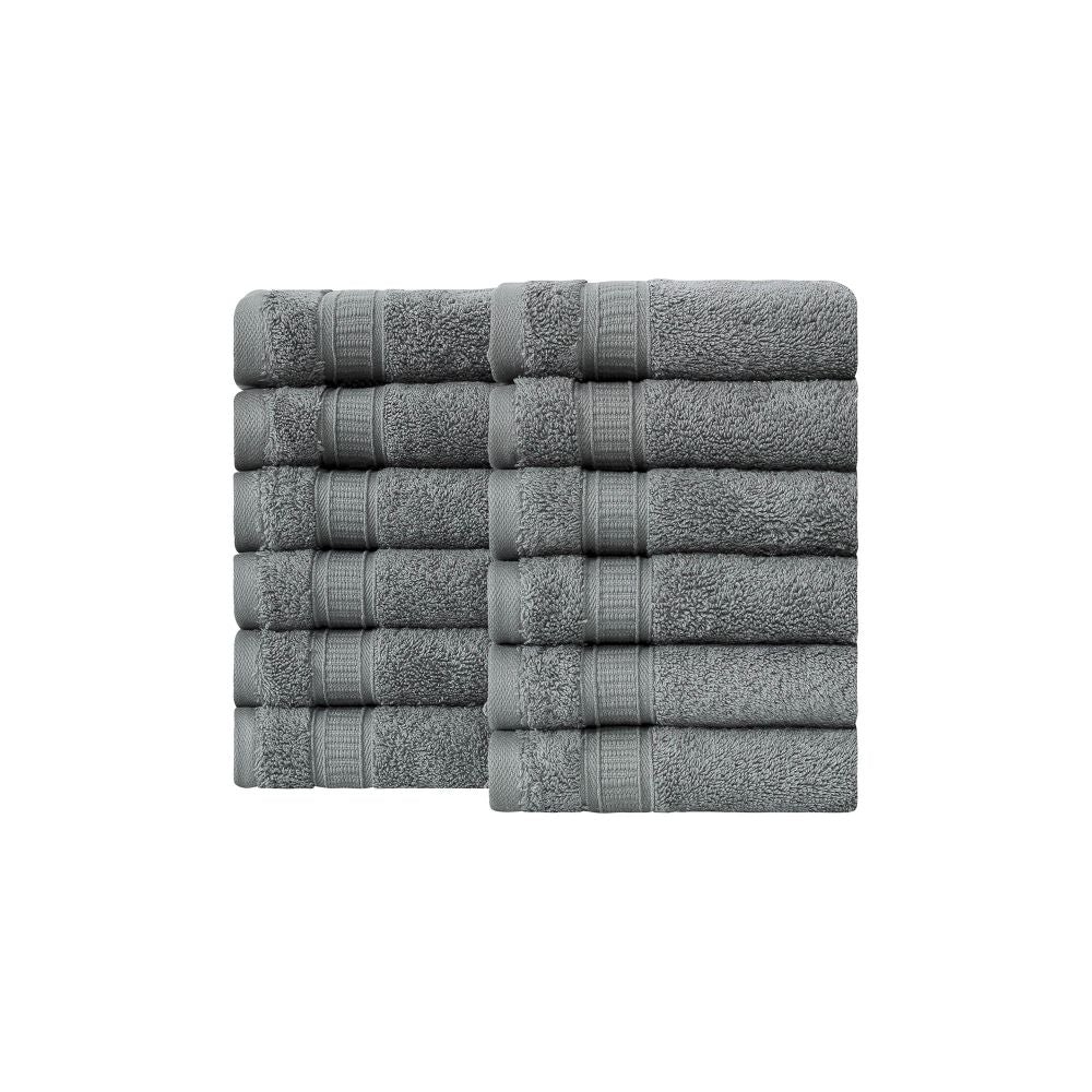 Luxury Turkish Cotton Washcloth Set of 12
