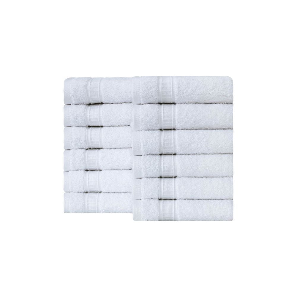 Luxury Turkish Cotton Washcloth Set of 12