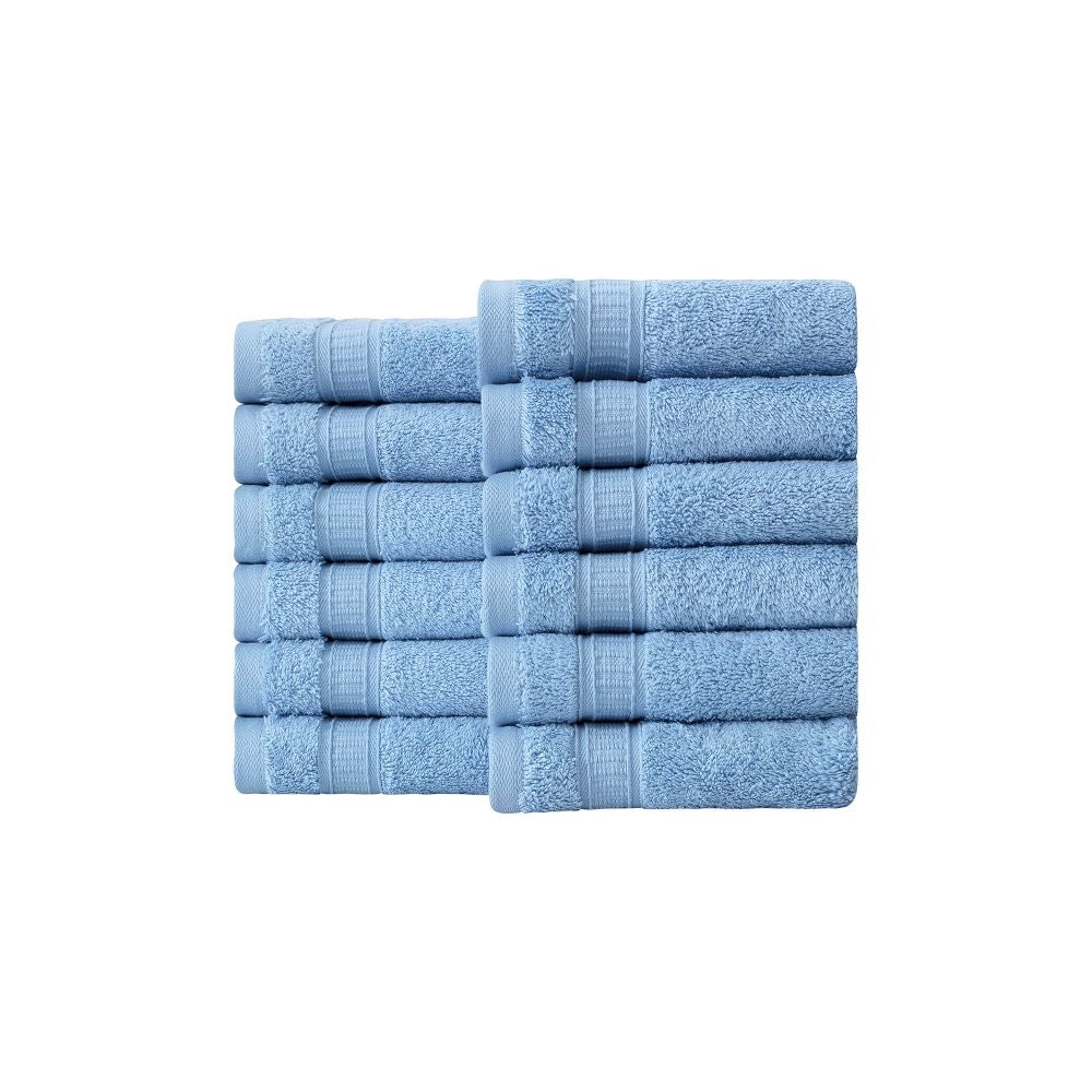 Luxury Turkish Cotton Washcloth Set of 12