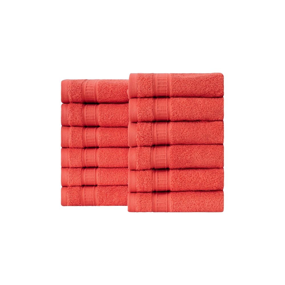 Luxury Turkish Cotton Washcloth Set of 12