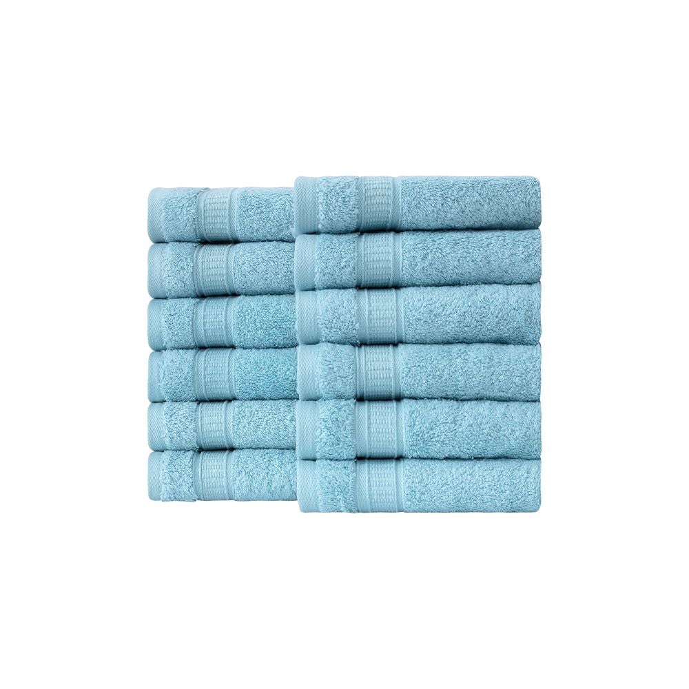 Luxury Turkish Cotton Washcloth Set of 12