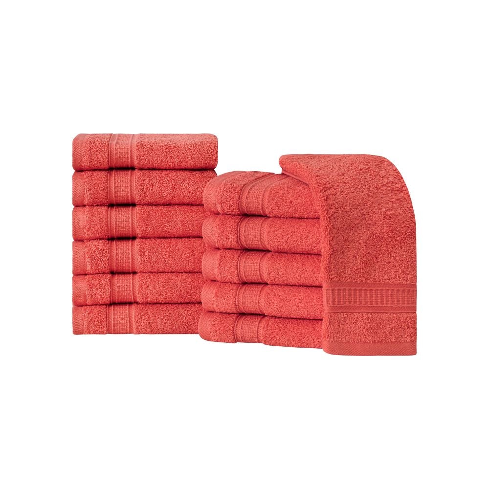 Luxury Turkish Cotton Washcloth Set of 12