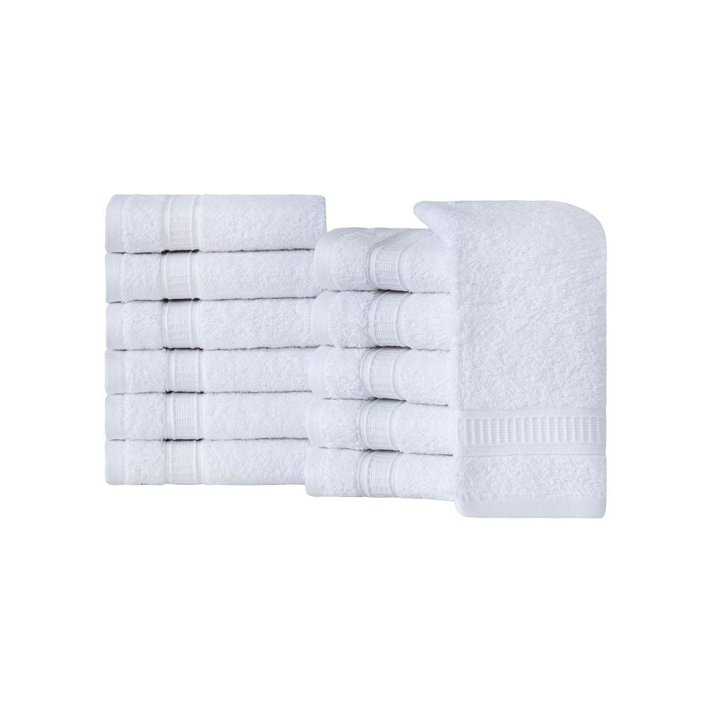 Luxury Turkish Cotton Washcloth Set of 12