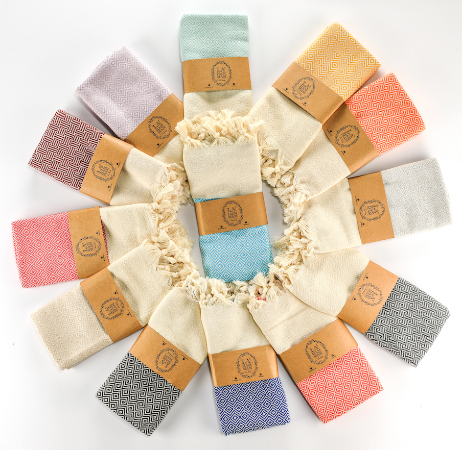 Diamond Turkish Cotton Kitchen Towels - Set of 2