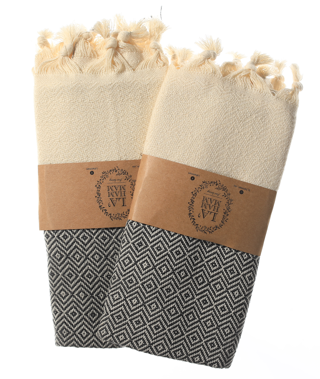 Diamond Turkish Cotton Kitchen Towels - Set of 2