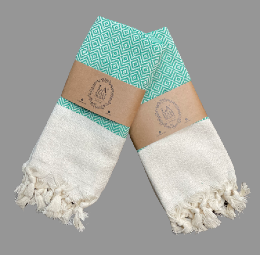 Diamond Turkish Cotton Kitchen Towels - Set of 2
