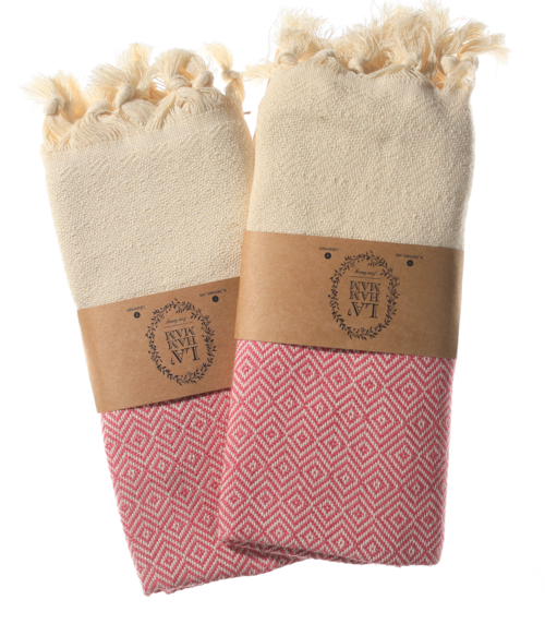 Diamond Turkish Cotton Kitchen Towels - Set of 2