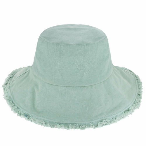 Frayed Cotton Bucket Hat