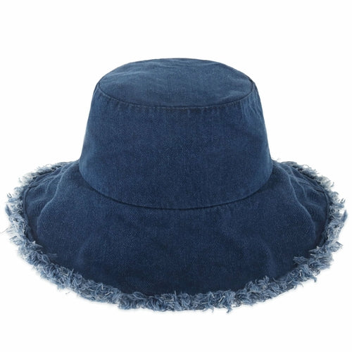 Frayed Cotton Bucket Hat