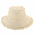 Frayed Cotton Bucket Hat