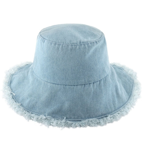Frayed Cotton Bucket Hat